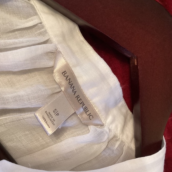 NWT Banana Republic Oversized Ramie Shirt, White, Relaxed fits like Medium - Picture 6 of 8